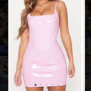 Baby pink bodycon dress